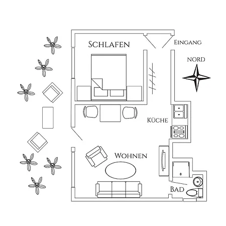 Antares Spiekerooger Gaestehaus-sonnengartenterrasse West - 8 Apartment Spiekeroog